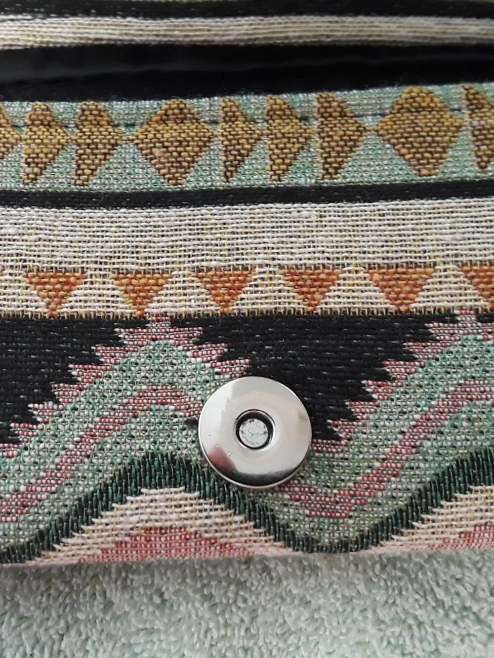 Southwestern Woven Fabric Clutch Wallet Aztec Geometric Cash Organizer Envelope